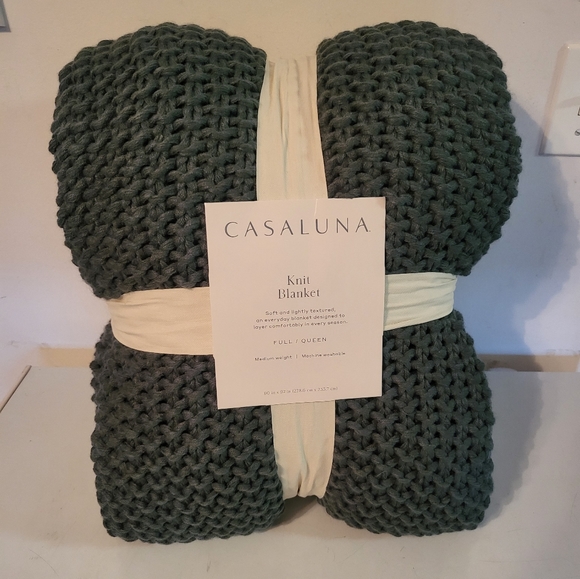 Casaluna Bedding Fullqueen Casaluna Size Chunky Hand Knit Throw